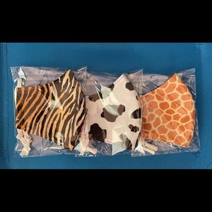 3 p. set Animal Face Mask (Tiger, Cow, Giraffe)